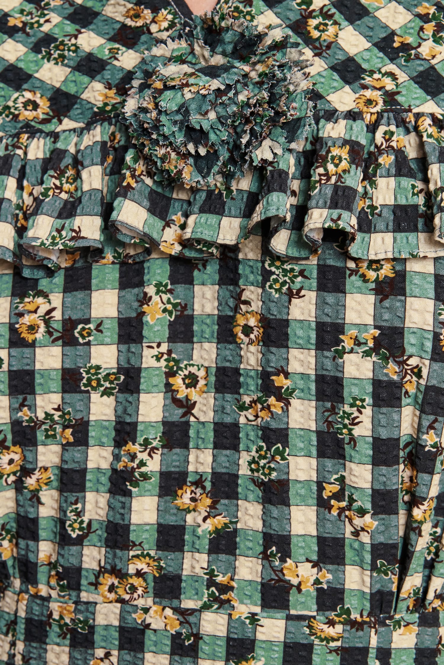 Alemäis Outrider robe midi seersucker floral coton