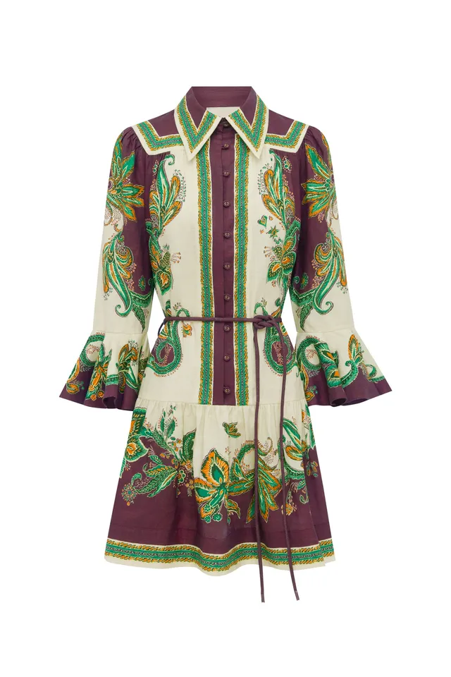 Alemäis Ruthie Mini Dress robe mini lin taille 8