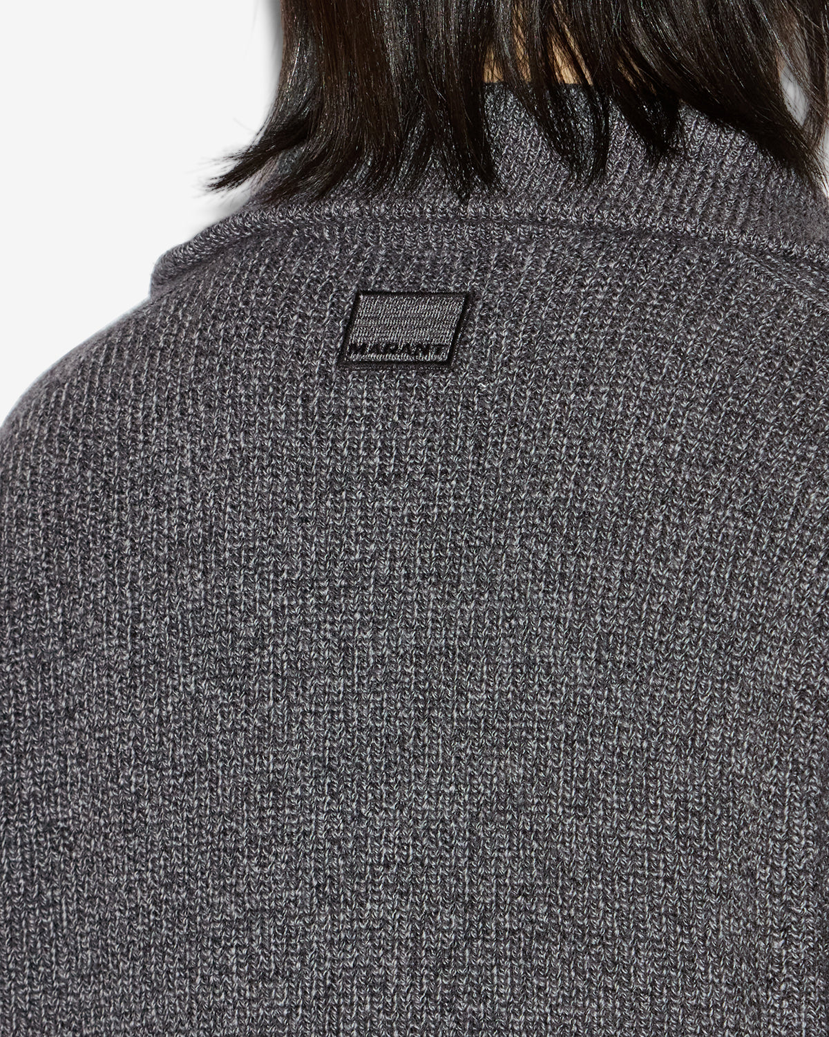 Isabel Marant Benny PU0080HA pull gris foncé laine