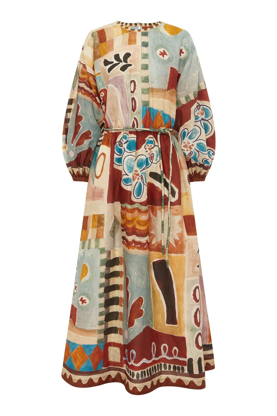 Alemäis Michelle robe midi imprimée 100% ramie