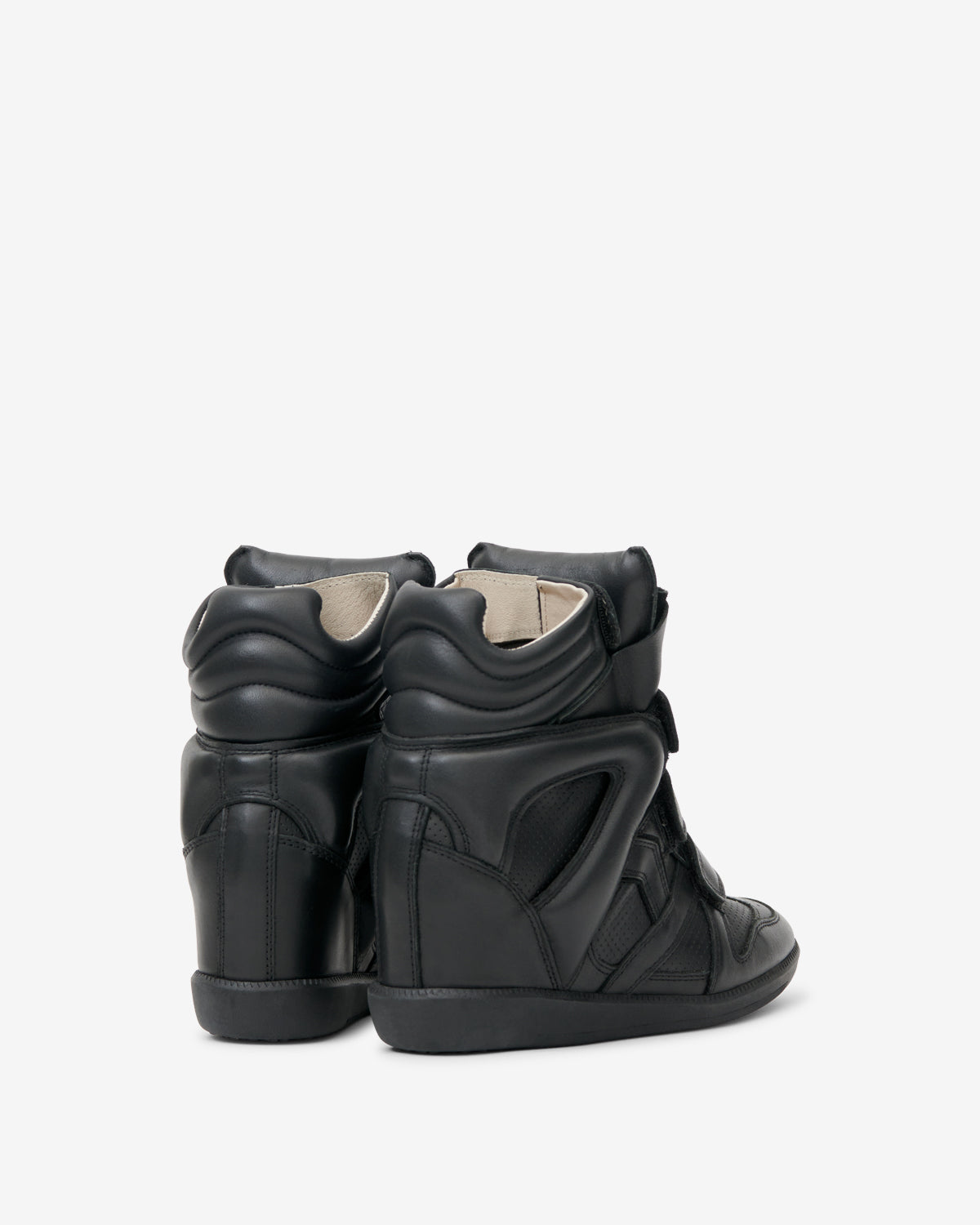 Isabel Marant Bekett baskets compensées noir cuir 5 cm