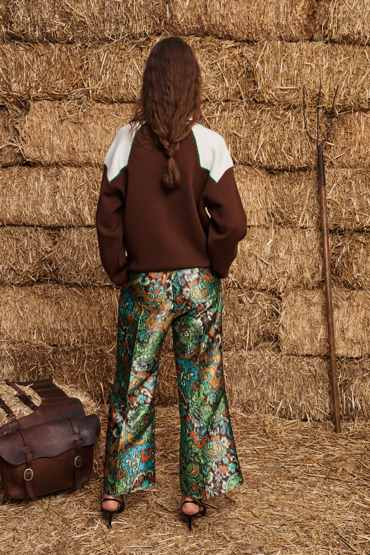 Alemäis Charlotte Pant pantalon flare recyclé imprimé