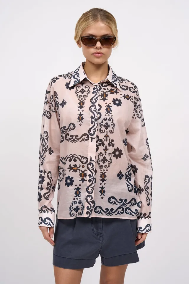 Paul & Joe Chris chemise coton floral manche longue