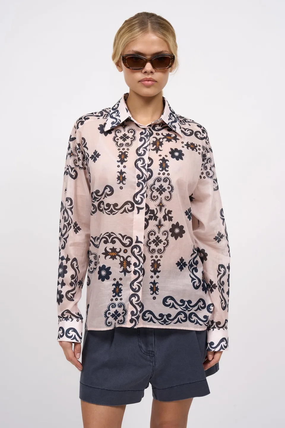 Paul & Joe Chris chemise coton floral manche longue
