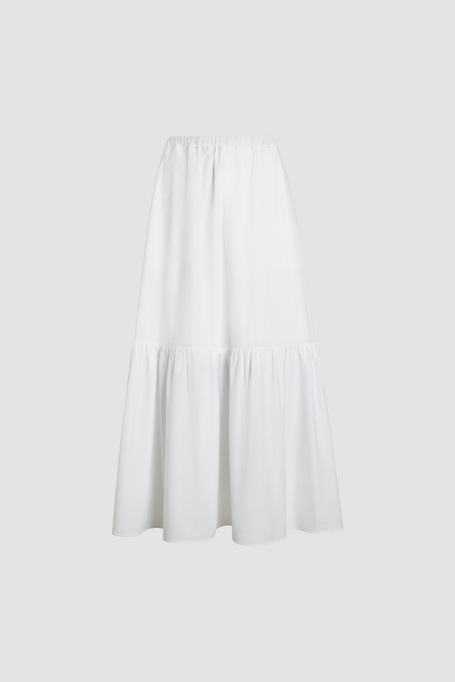 Patou SK073 Jupe Maxi Blanche Coton Bio Volants