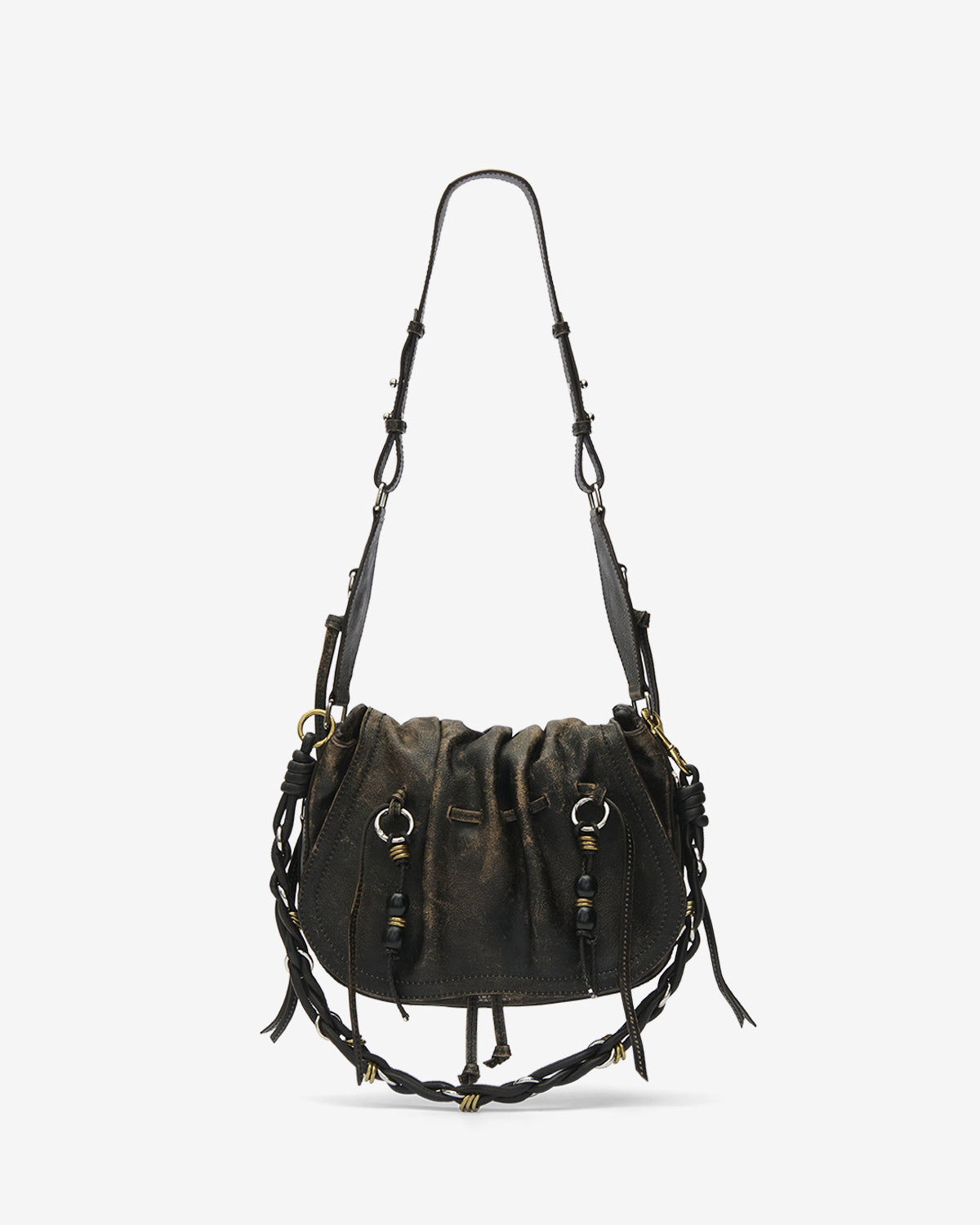 Isabel Marant Bolton sac cuir marron vintage 24x26 cm