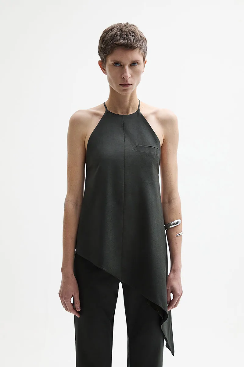 ATU Body Couture Crane Haut Kaki Dos Nu Laine