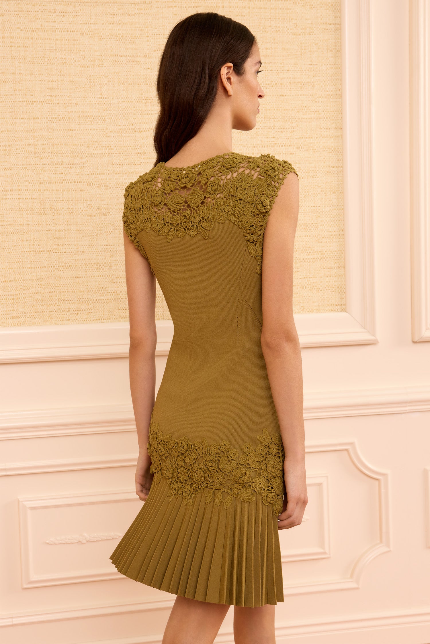Ulla Johnson Noemie robe mini Loden crochet vert
