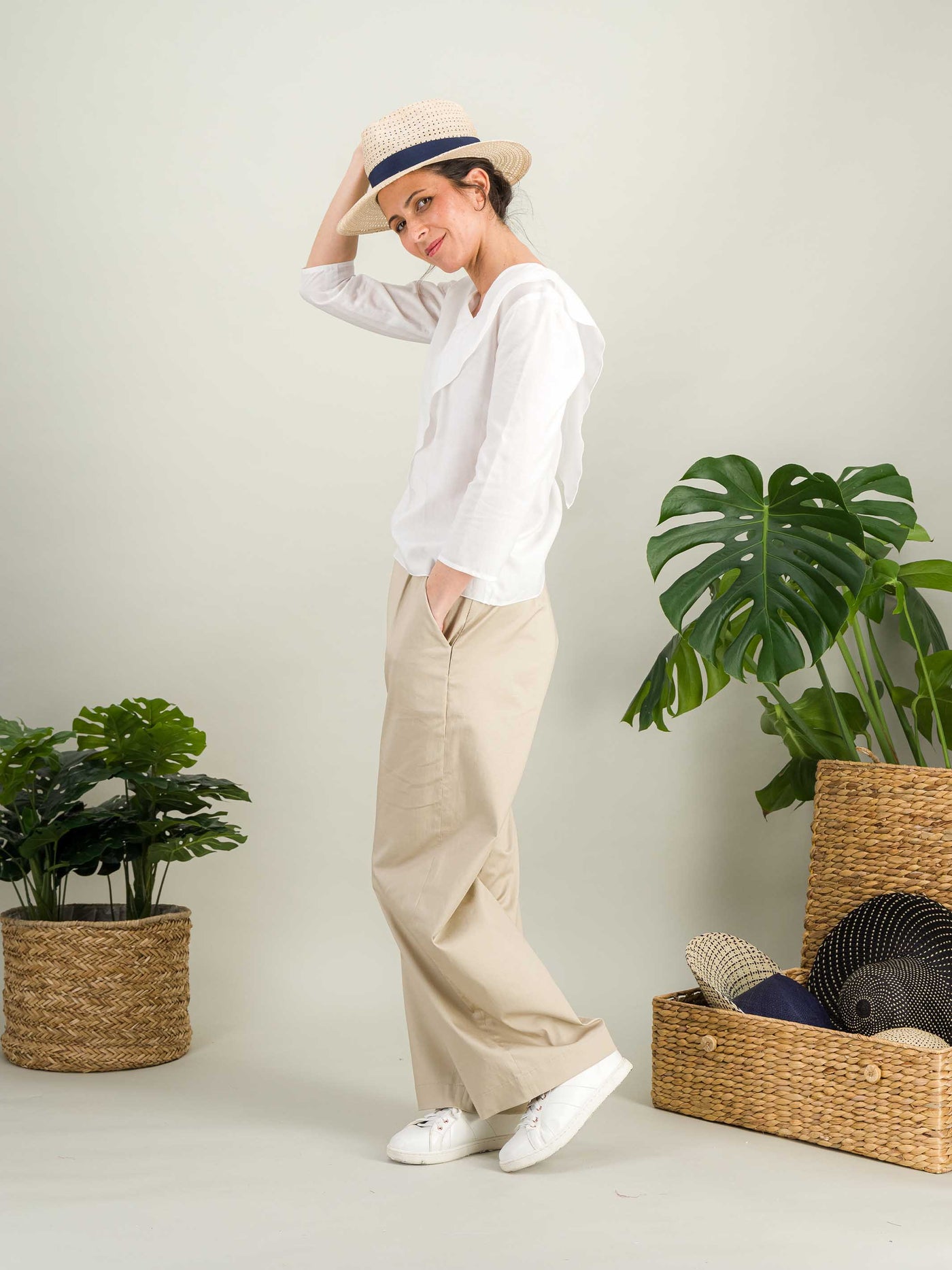 Anahide Saint André Mon Coeur top coton blanc