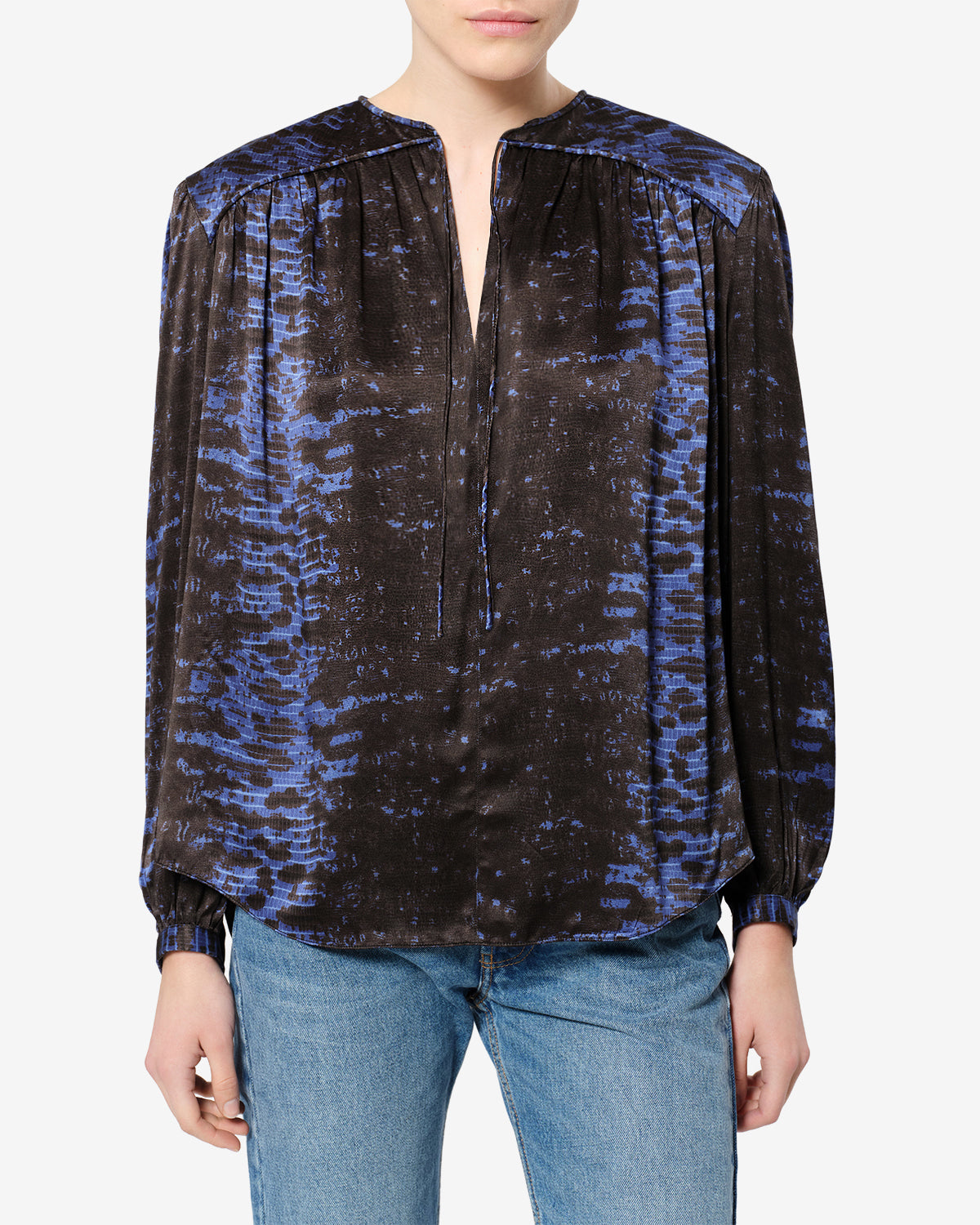 Isabel Marant Laraya HT0990FA blouse soie python nuit