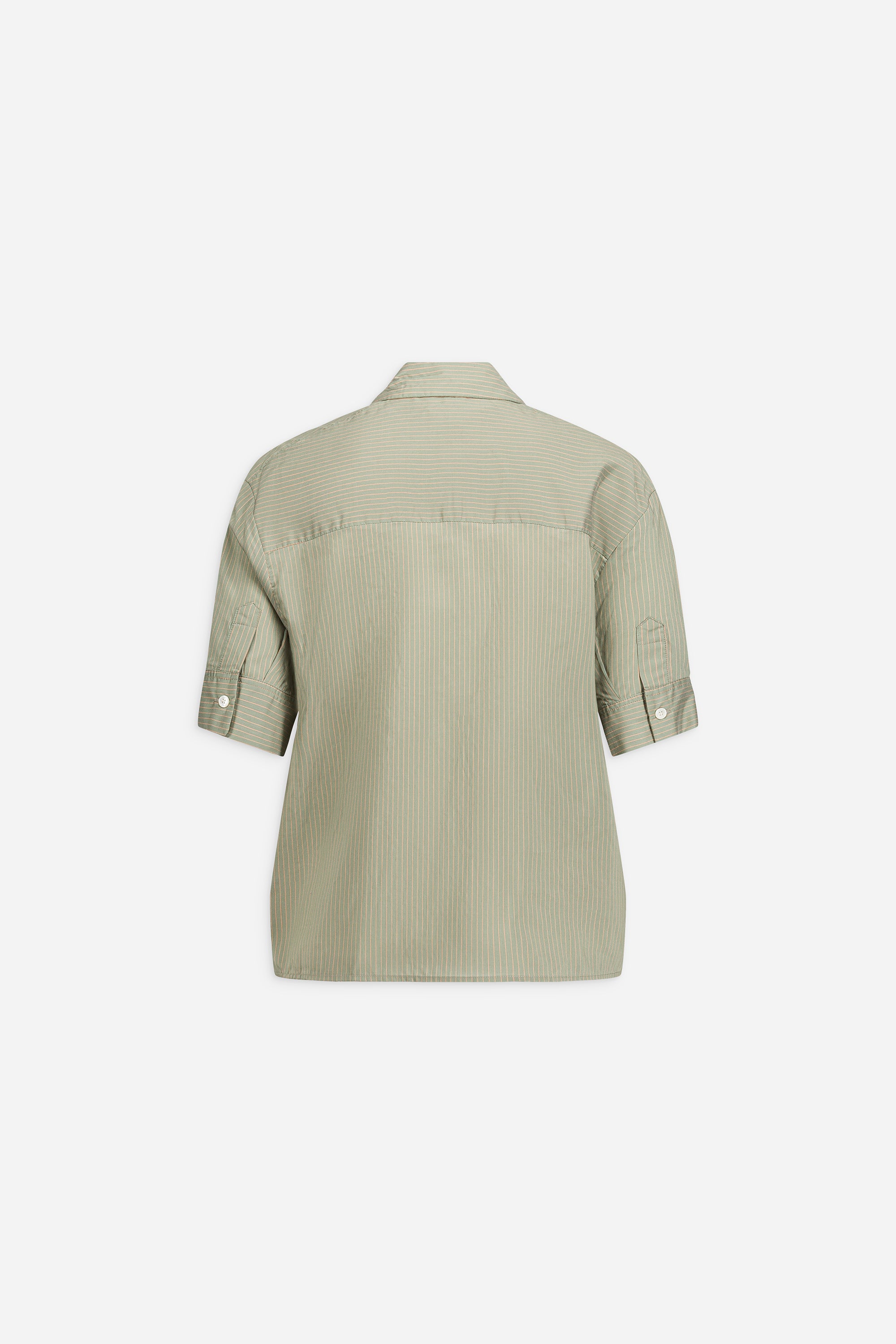 Paul & Joe Mousson chemise kaki rayé lyocell soie