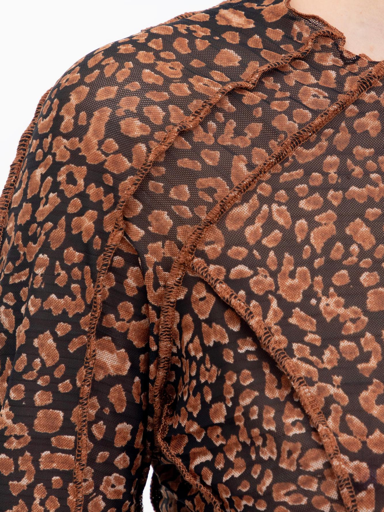Ester Manas Feline Top haut imprimé stretch