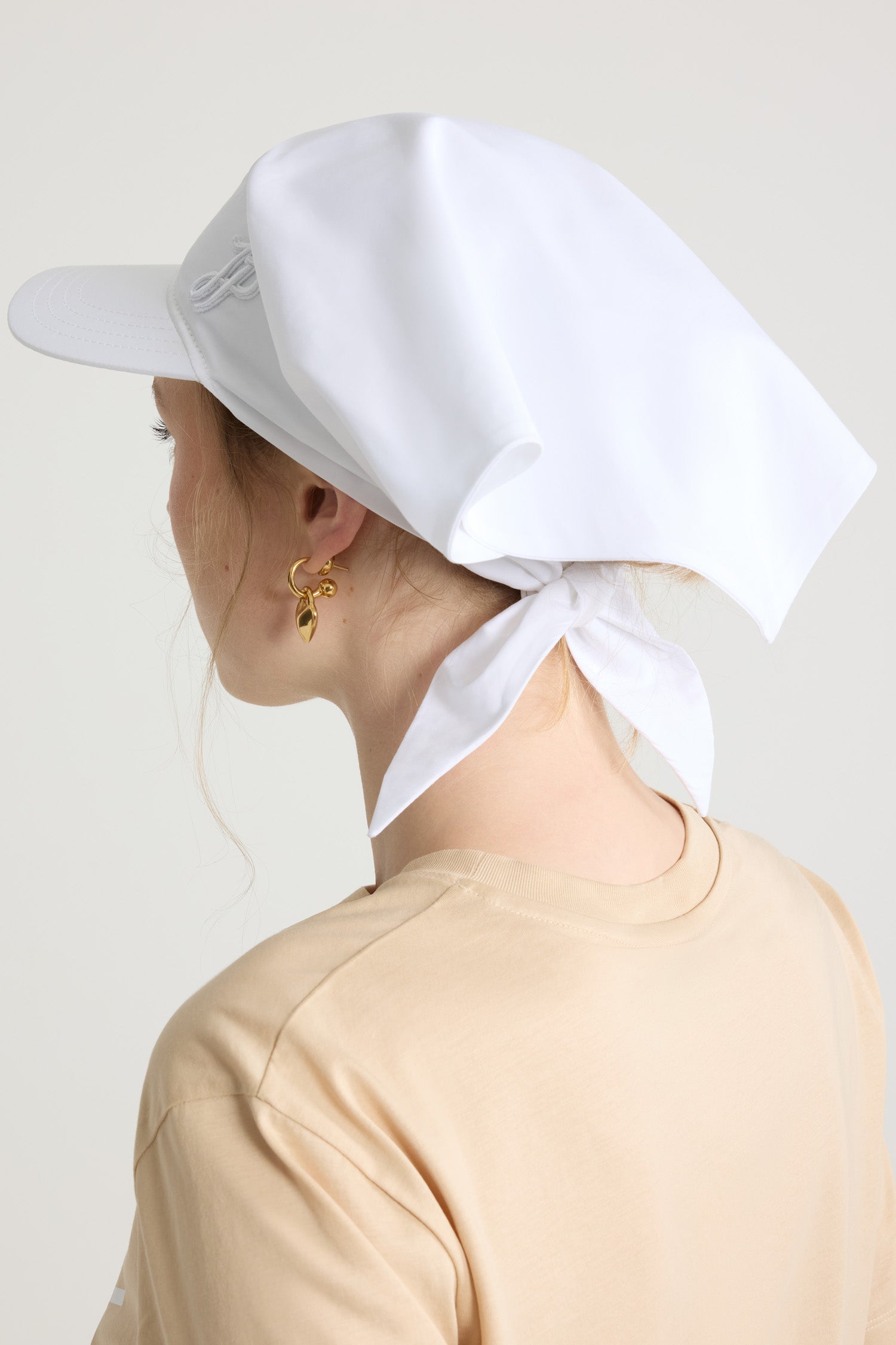 Patou casquette P25AC0990017001W blanc coton TU