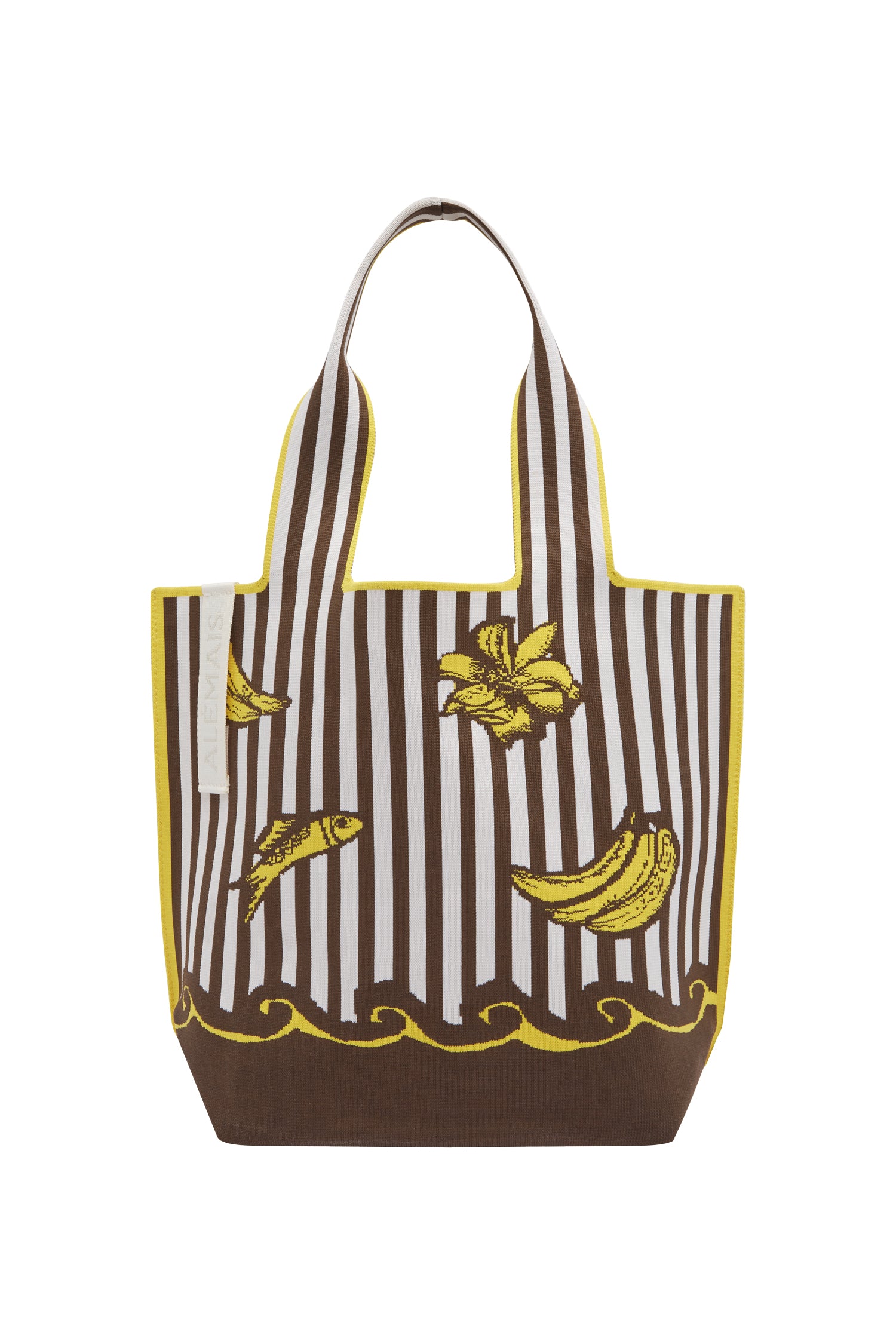 Alemäis Mona Jacquard Shopper Tote cabas recyclé rayé