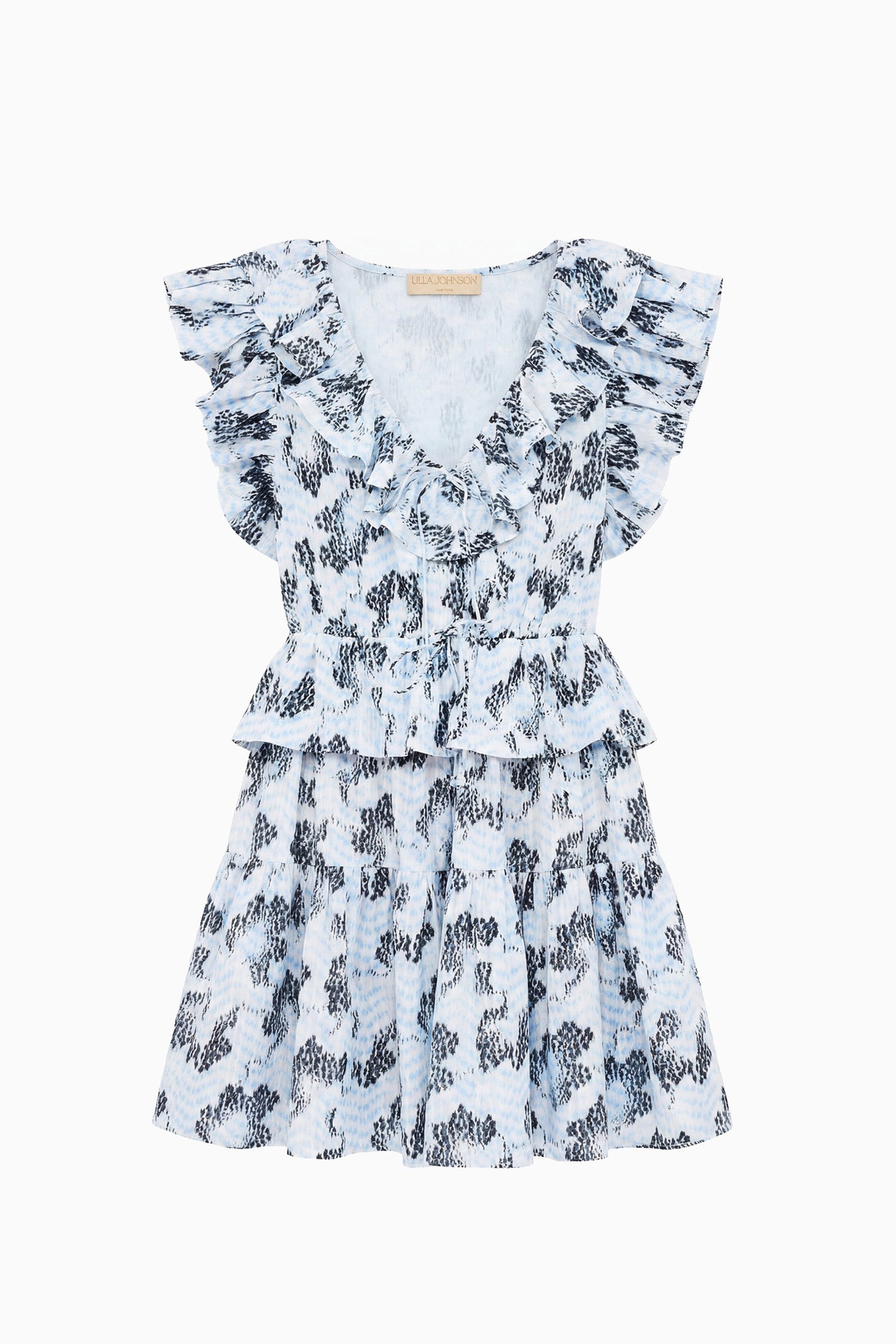 Ulla Johnson Celie robe mini Ciel coton rayé