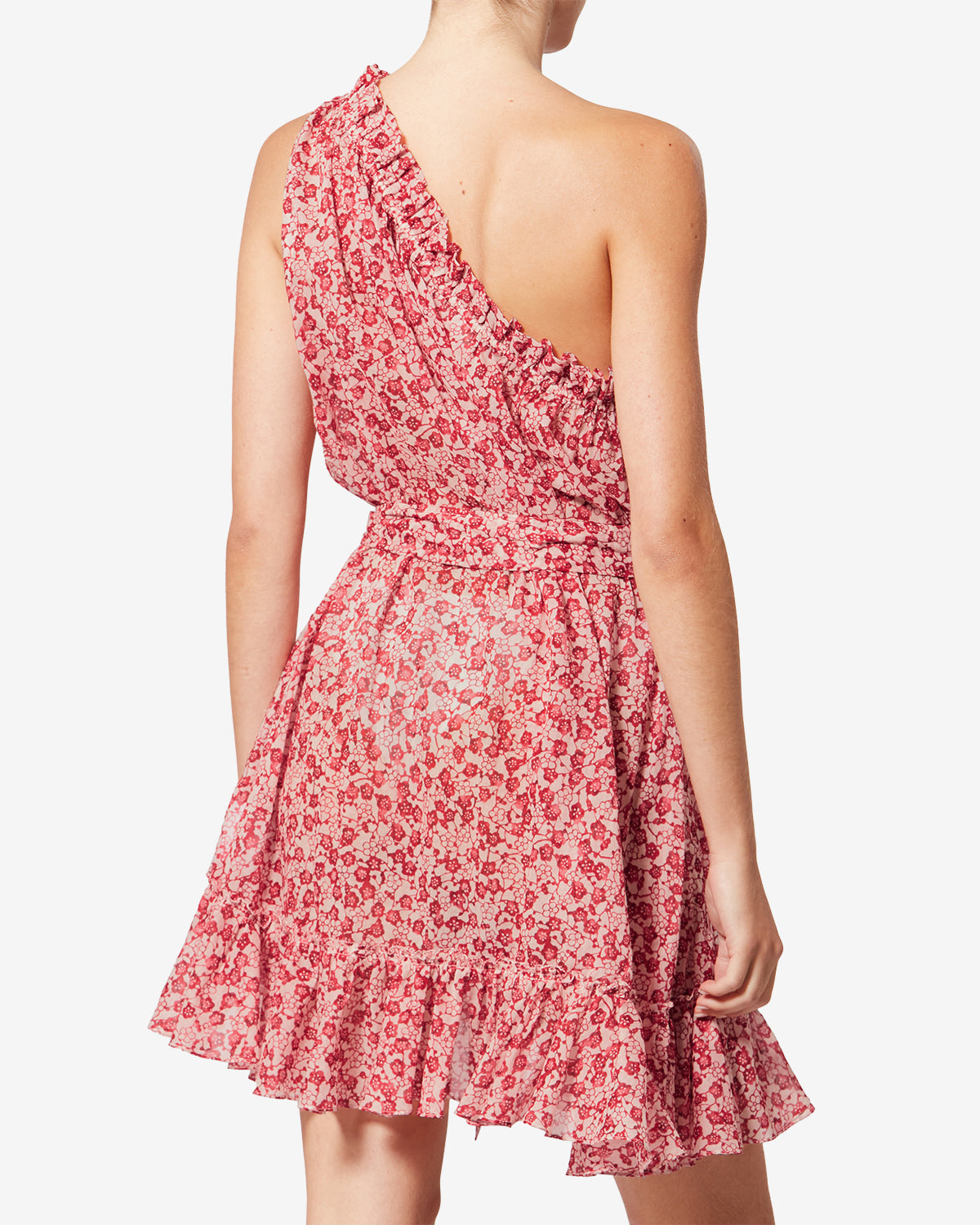 Isabel Marant Estella RO1057FA robe courte rouge fleurie