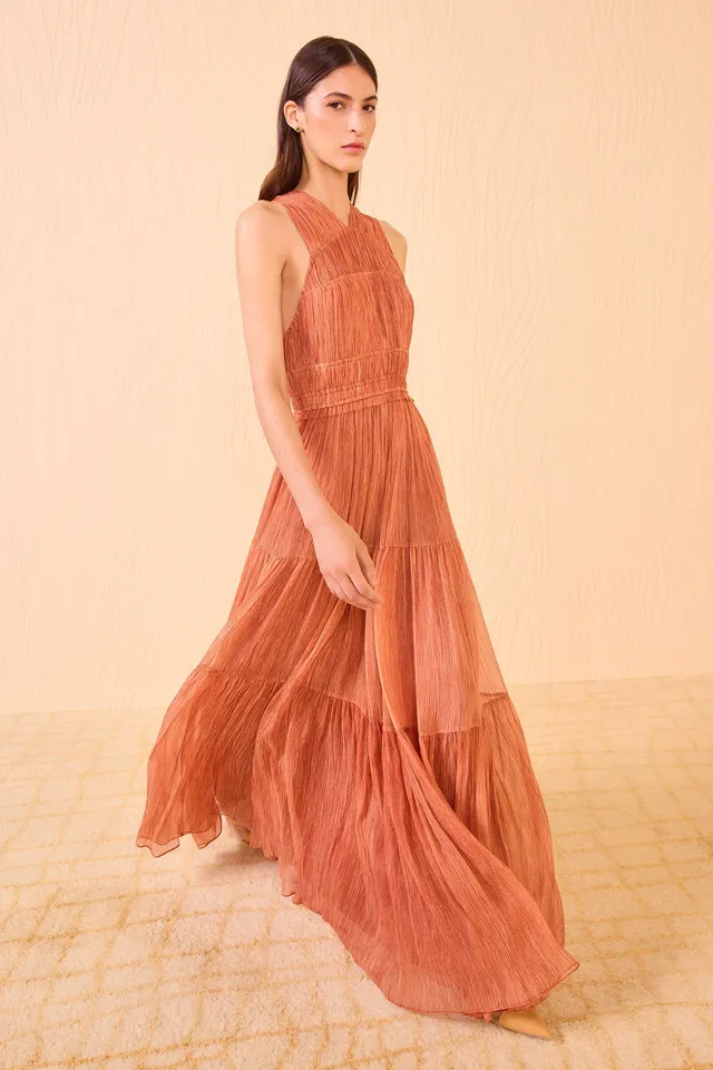 Ulla Johnson Freesia Gown Robe Safran Soie