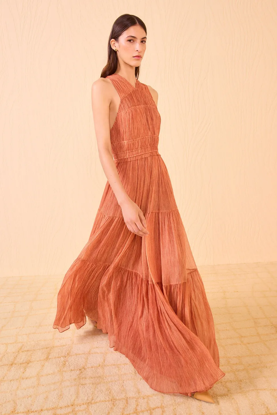 Ulla Johnson Freesia Gown Robe Safran Soie