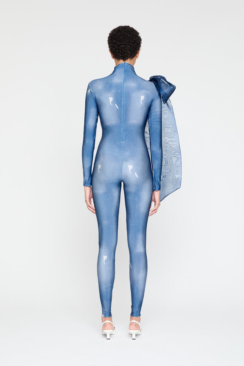 ATU Body Couture Catsuits combinaison denim nœud S