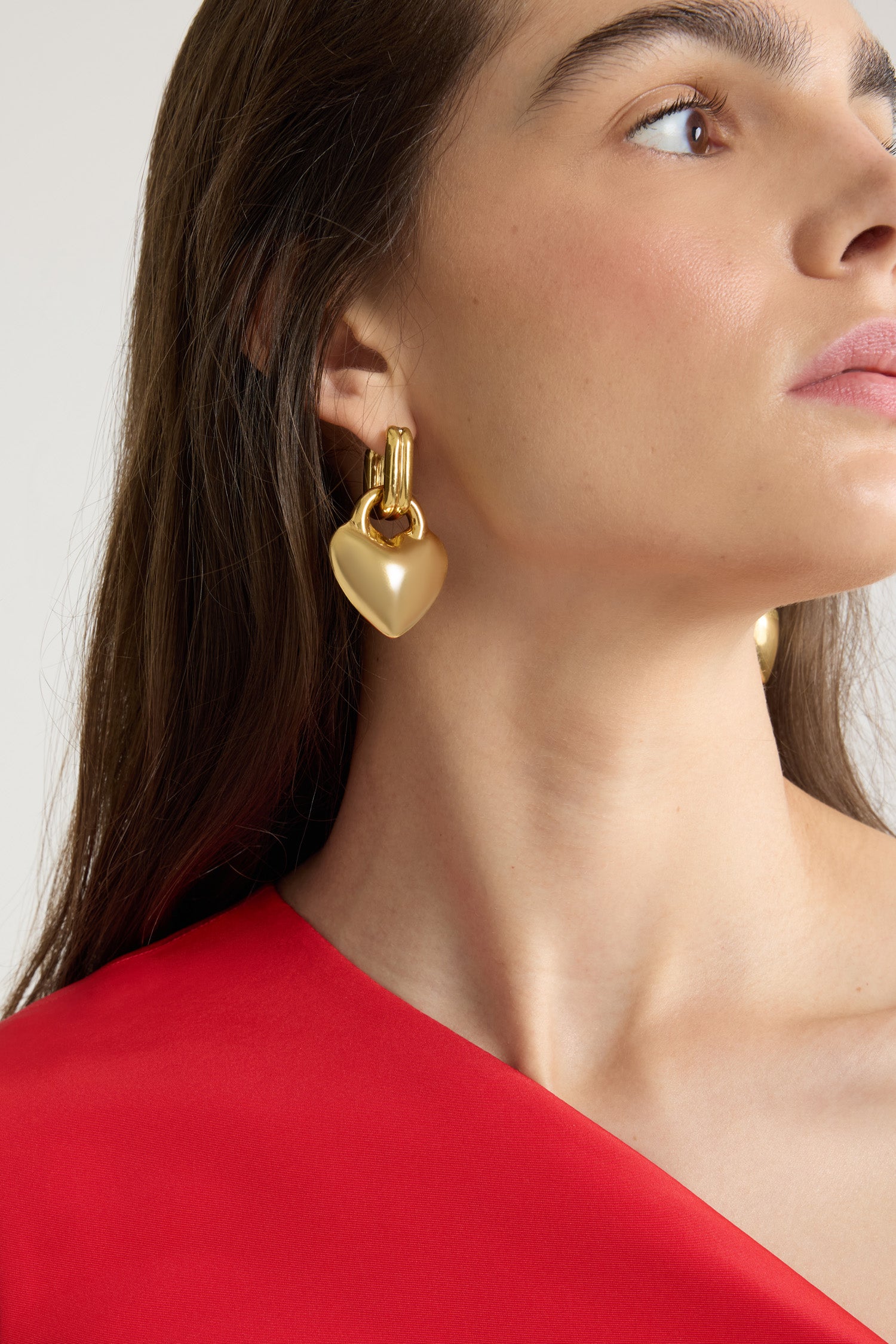 Patou JW145 boucles créoles coeur laiton doré