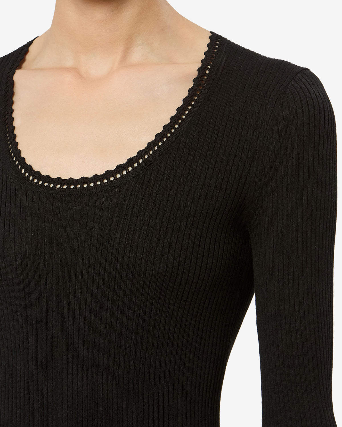 Isabel Marant Selenie pull noir soie coton
