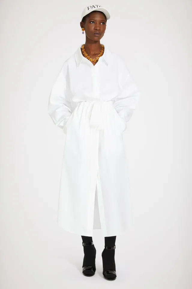 Patou H22DR097 robe maxi coton bio blanche 34-44