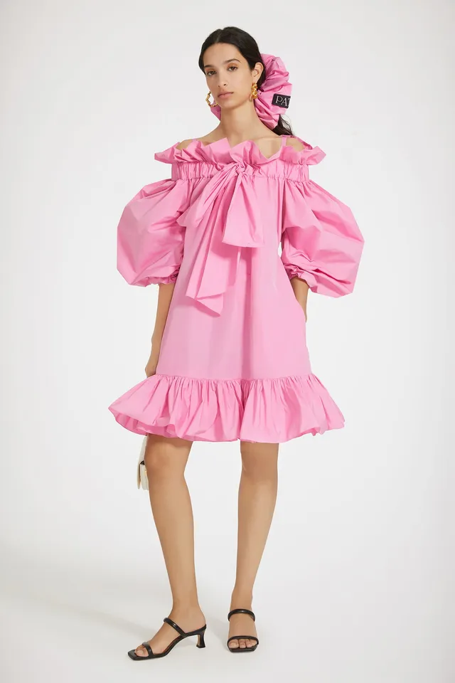 Patou DR143 robe faille recyclée rose 34
