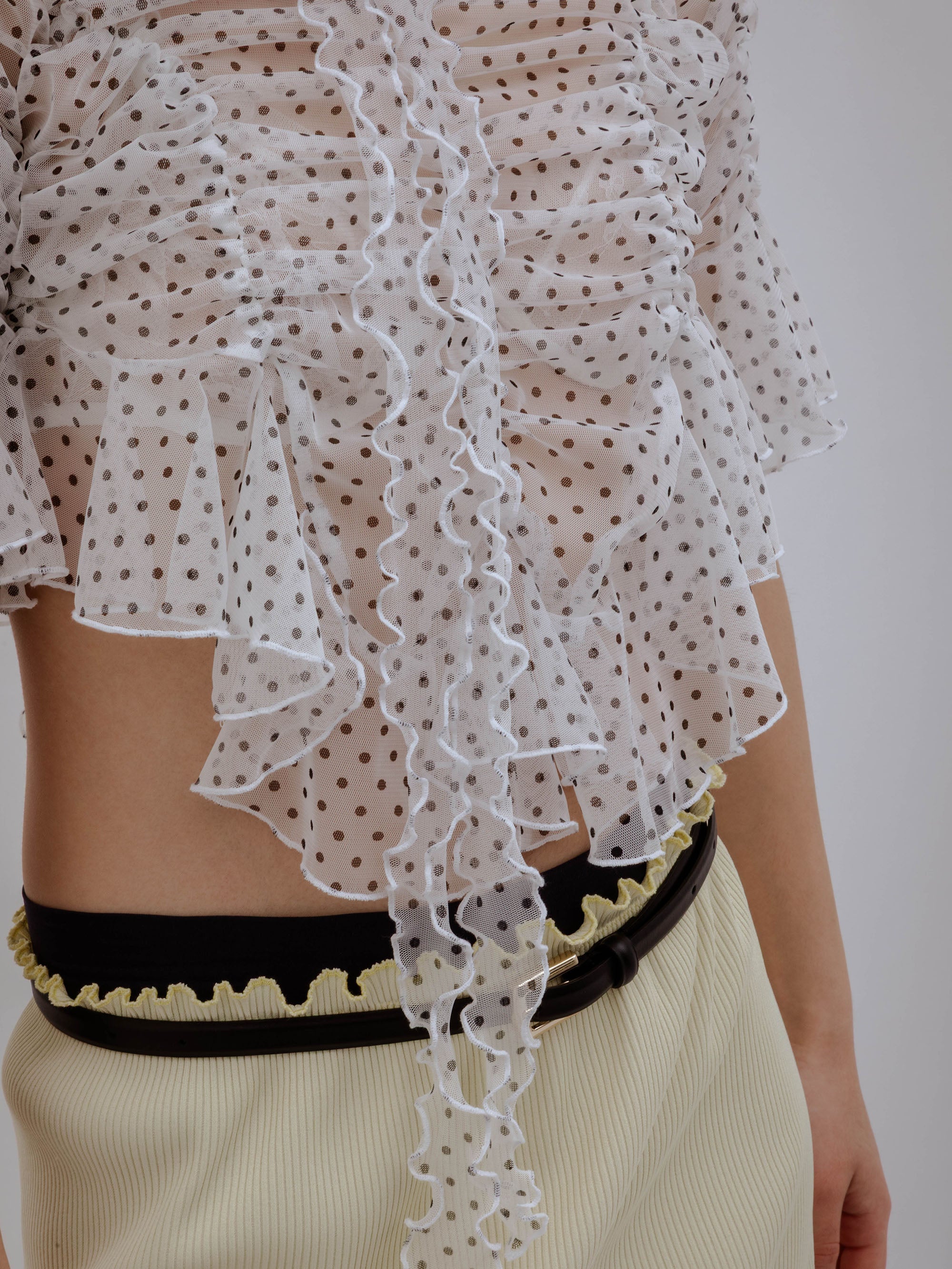 Ester Manas Mimosa Lace Easy Skirt jaune dentelle