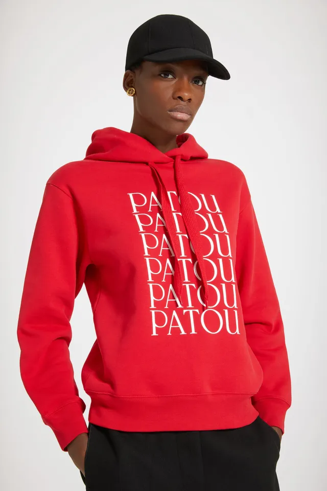 Patou Hoodie H23JE0939995306R sweat rouge coton bio