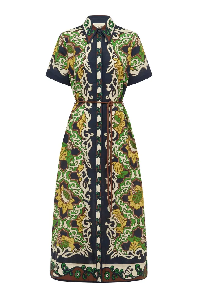 Alemaïs Liana Shirtdress robe chemise midi lin