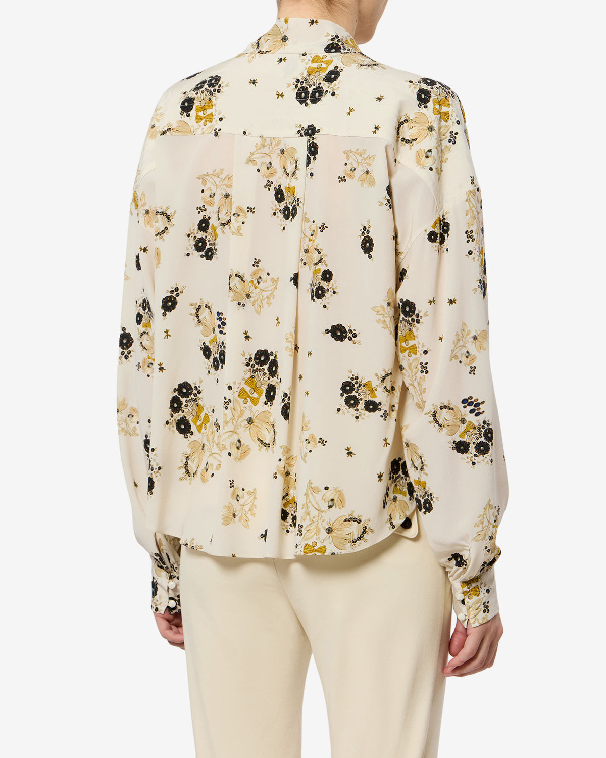 Isabel Marant Fedry blouse soie écrue fleurie 34-44