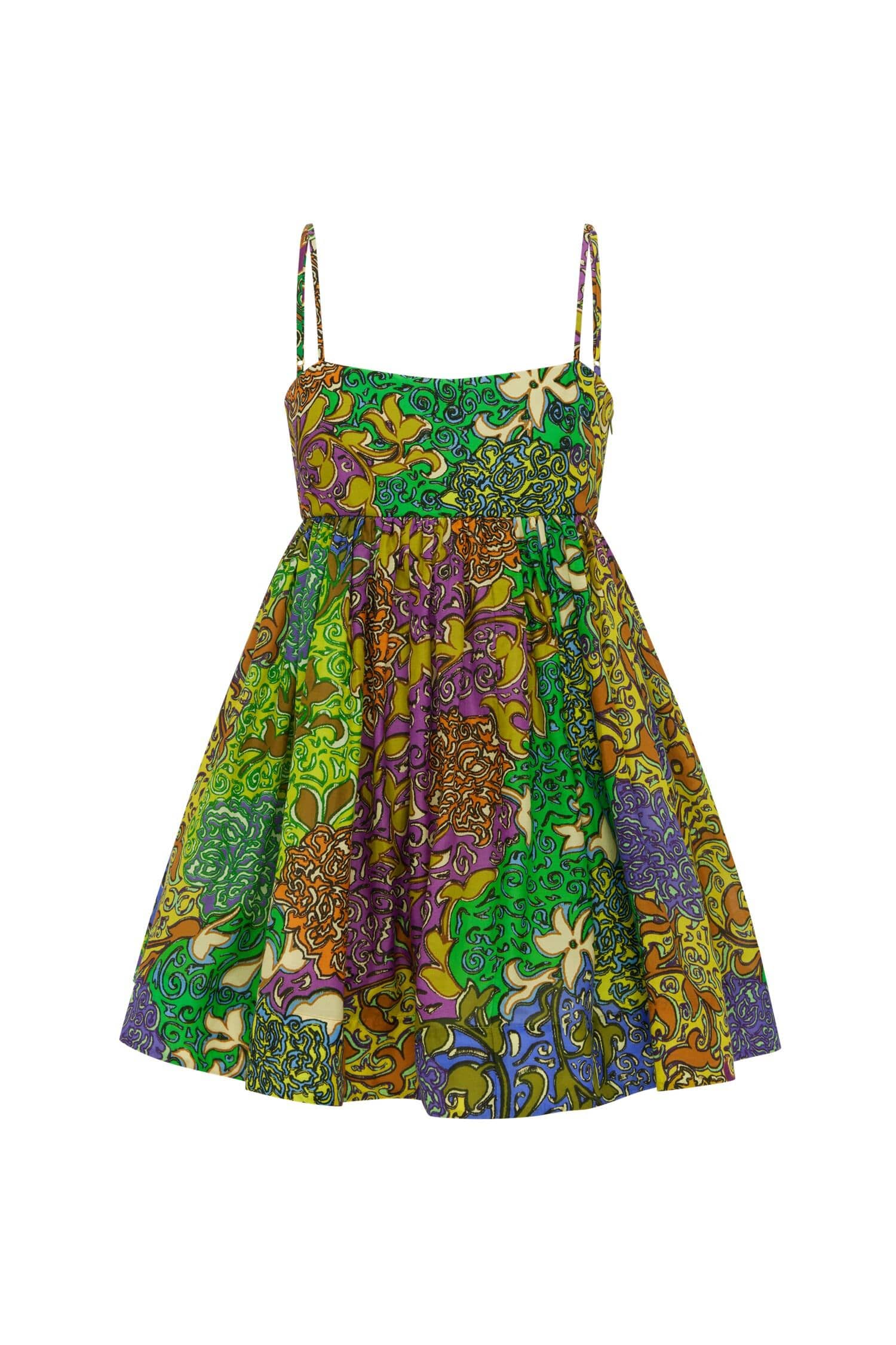 Alemais Marnie Mini Dress robe fleurie évasée à bretelles