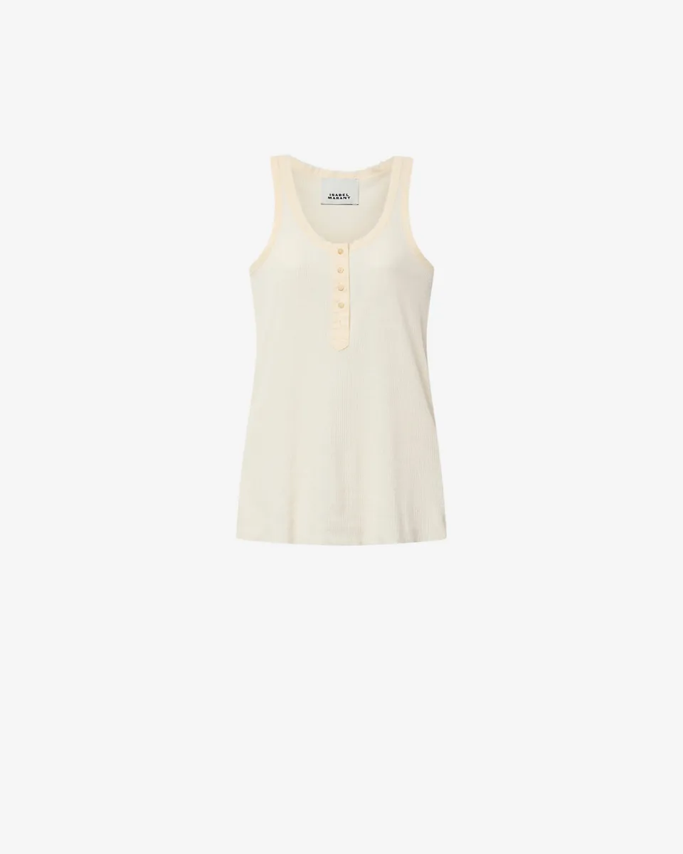 Isabel Marant Helma TS0318FA-D2K02I débardeur écru soie