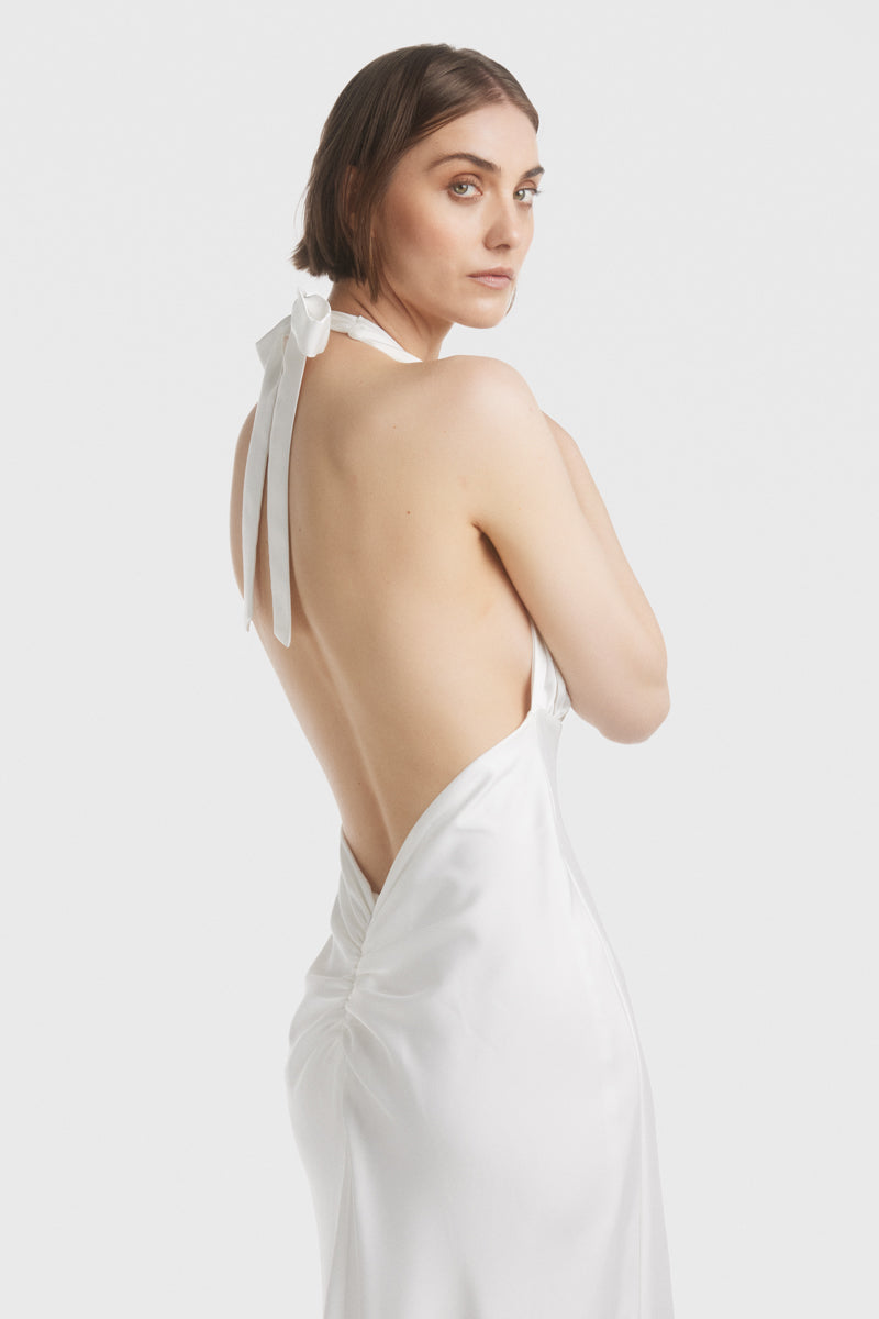 ATU Body Couture robe nuisette longue haut plissé dos nu