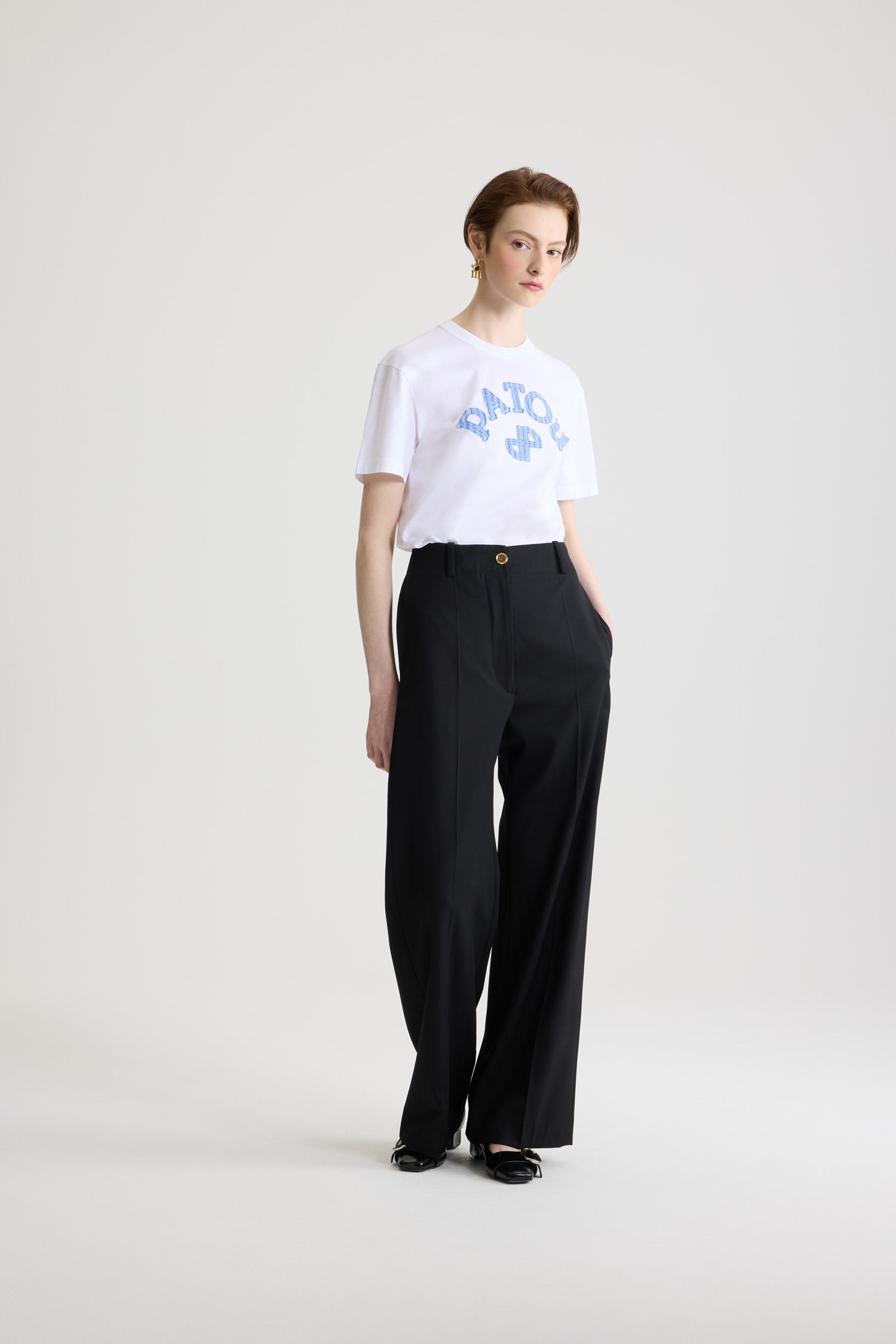Patou T-shirt JE201 Coton Bio Blanc Logo XS-XL