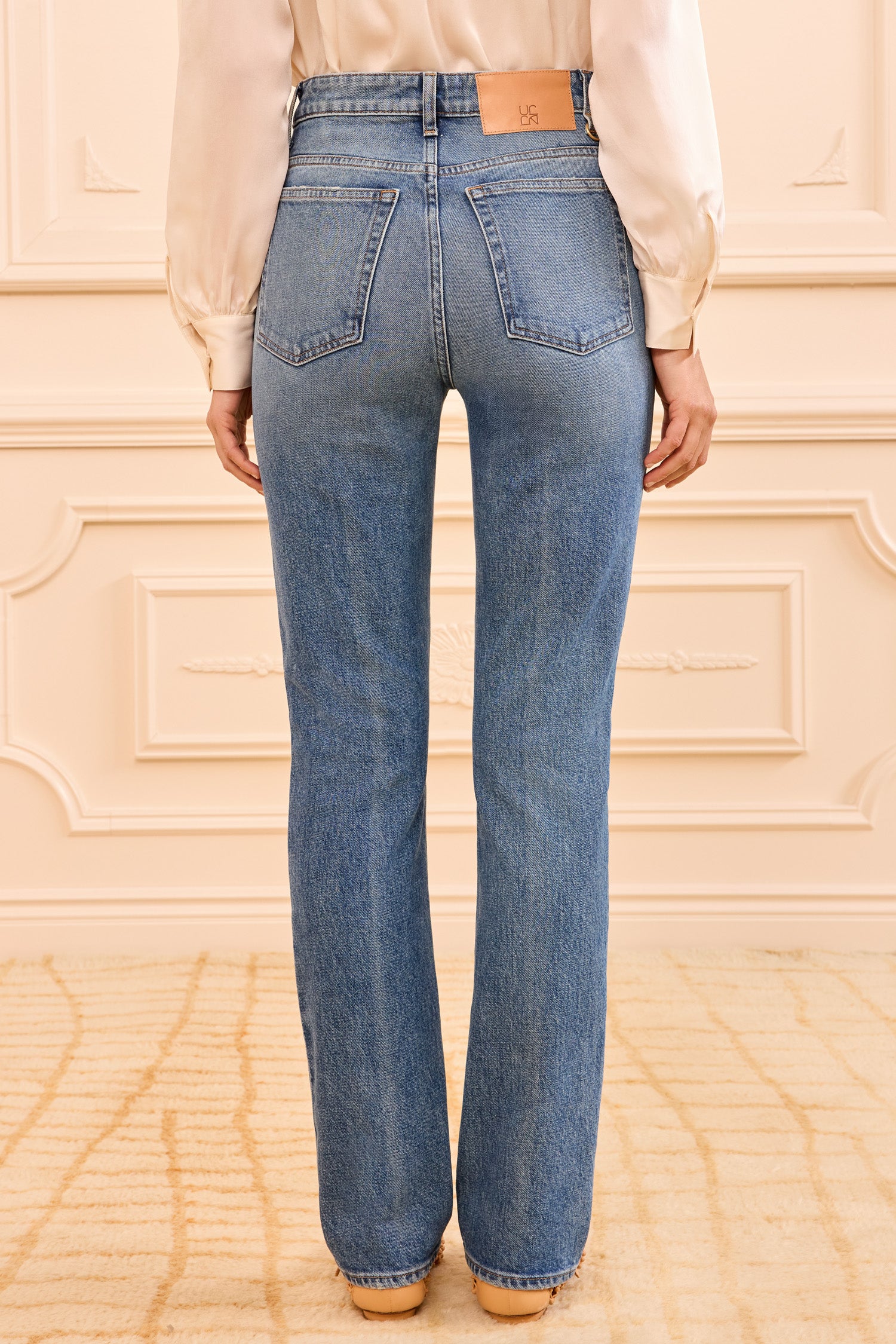 Ulla Johnson Agnes UJ9904079 jean droit Danube taille haute