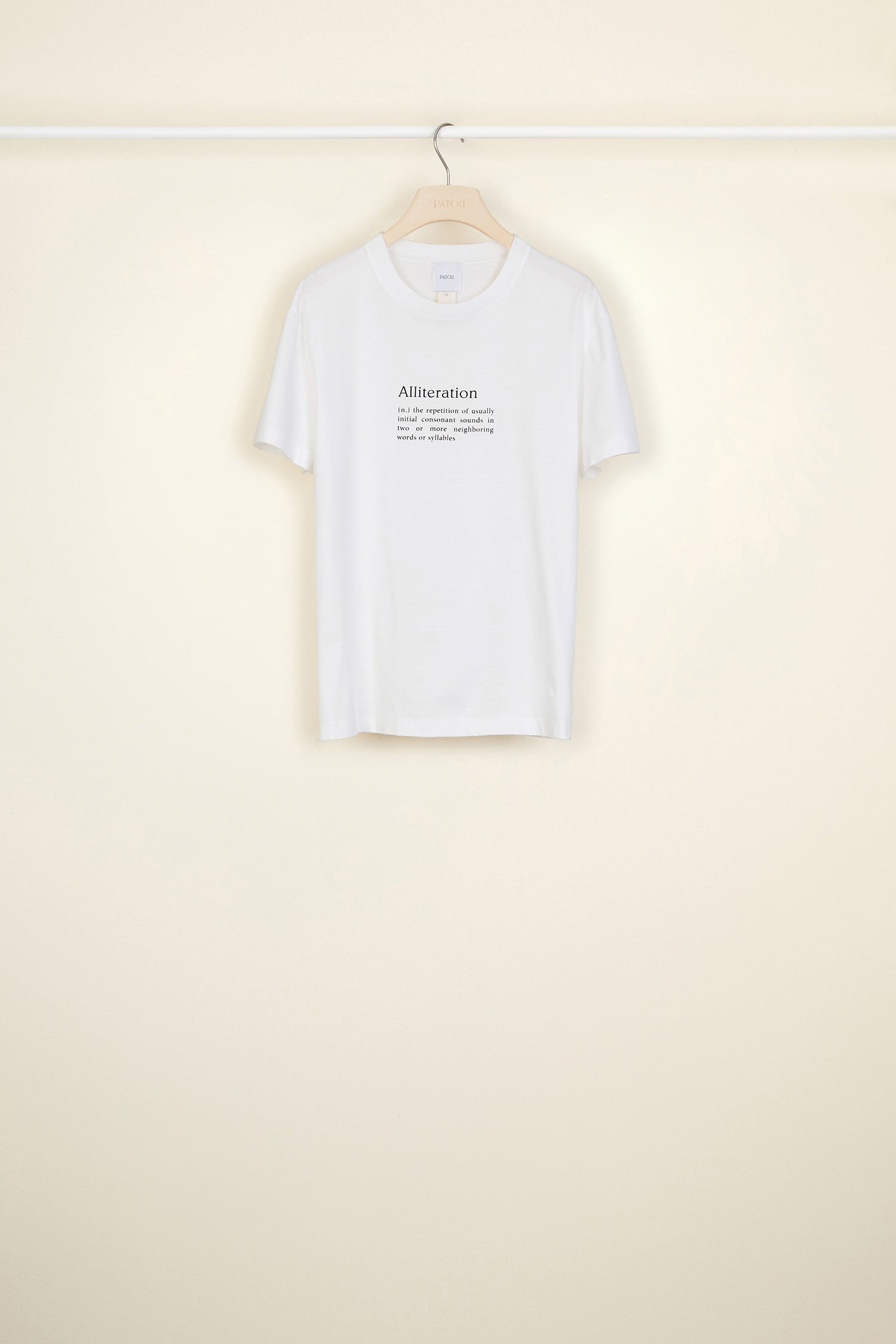 Patou JE002 tee coton bio Alliteration White XS-XL
