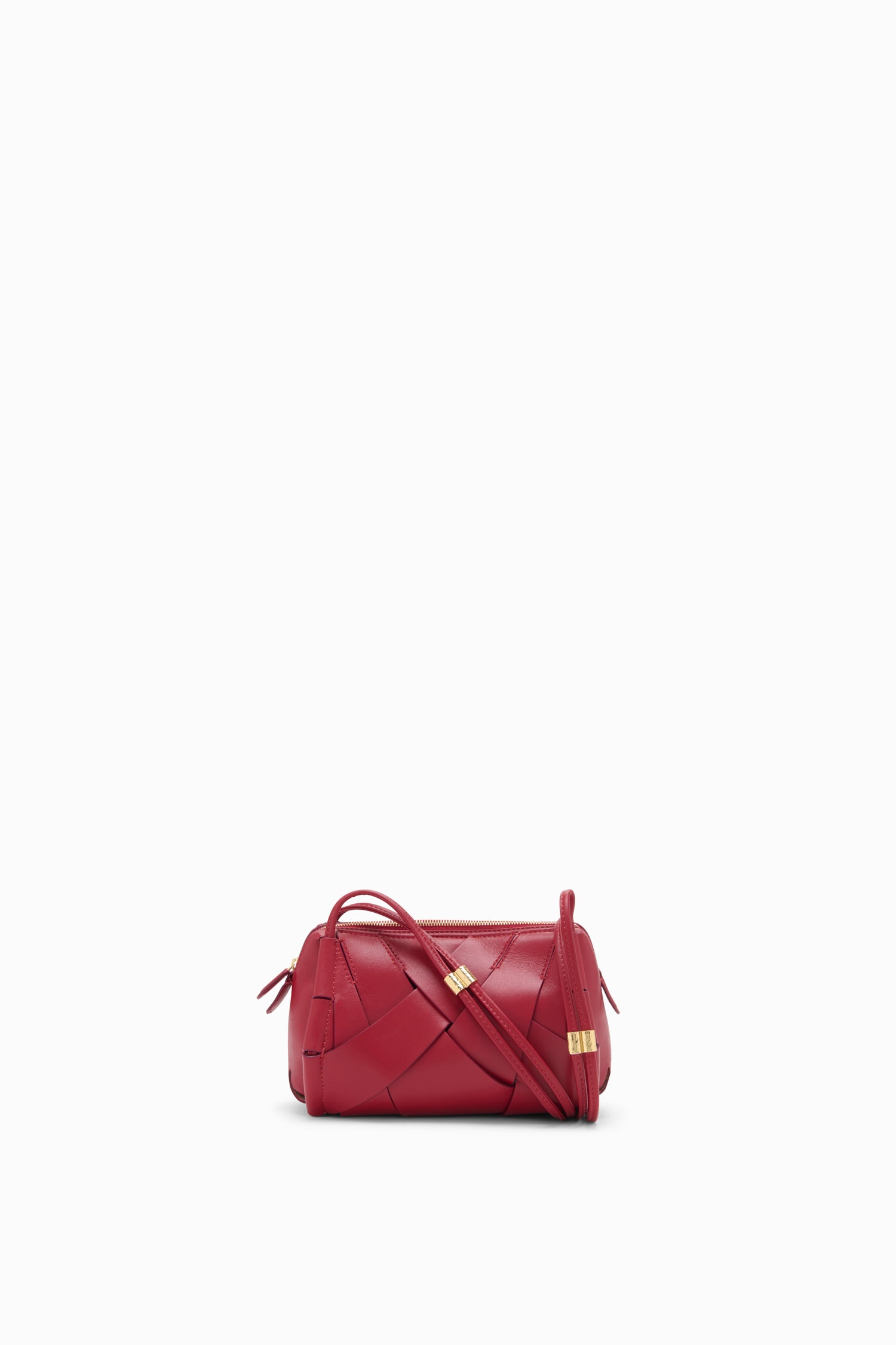 Ulla Johnson Charlotte sac caméra Claret cuir tressé