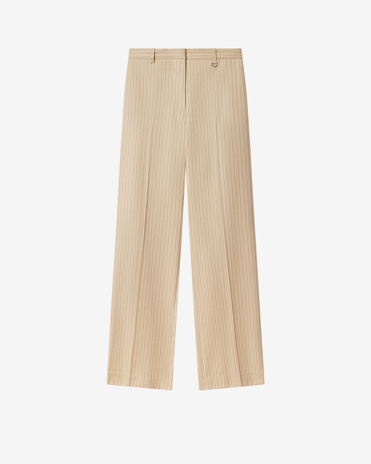 Isabel Marant Noanda pantalon laine beige à rayures