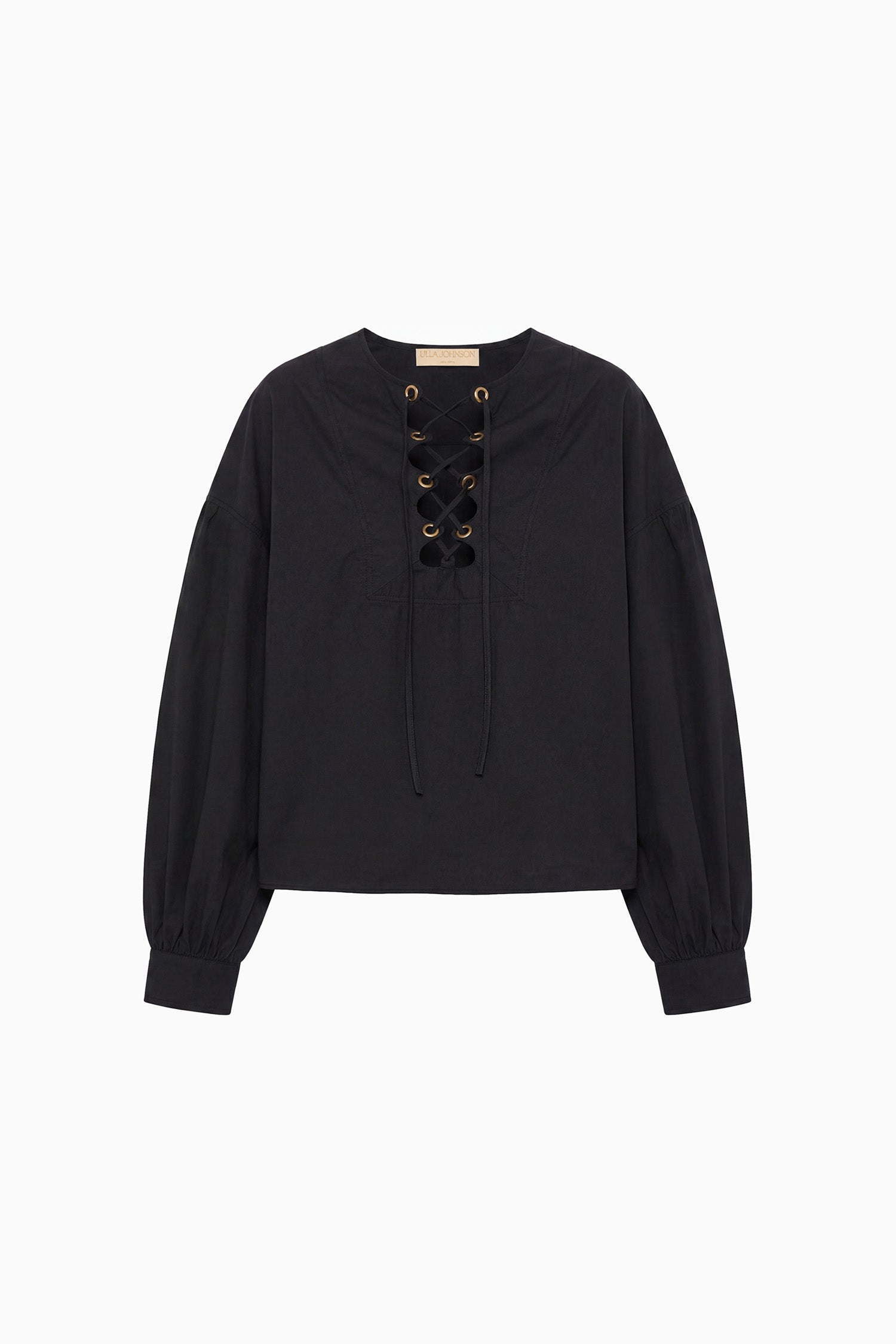 Ulla Johnson Aria PF260227 haut coton noir coupe relax