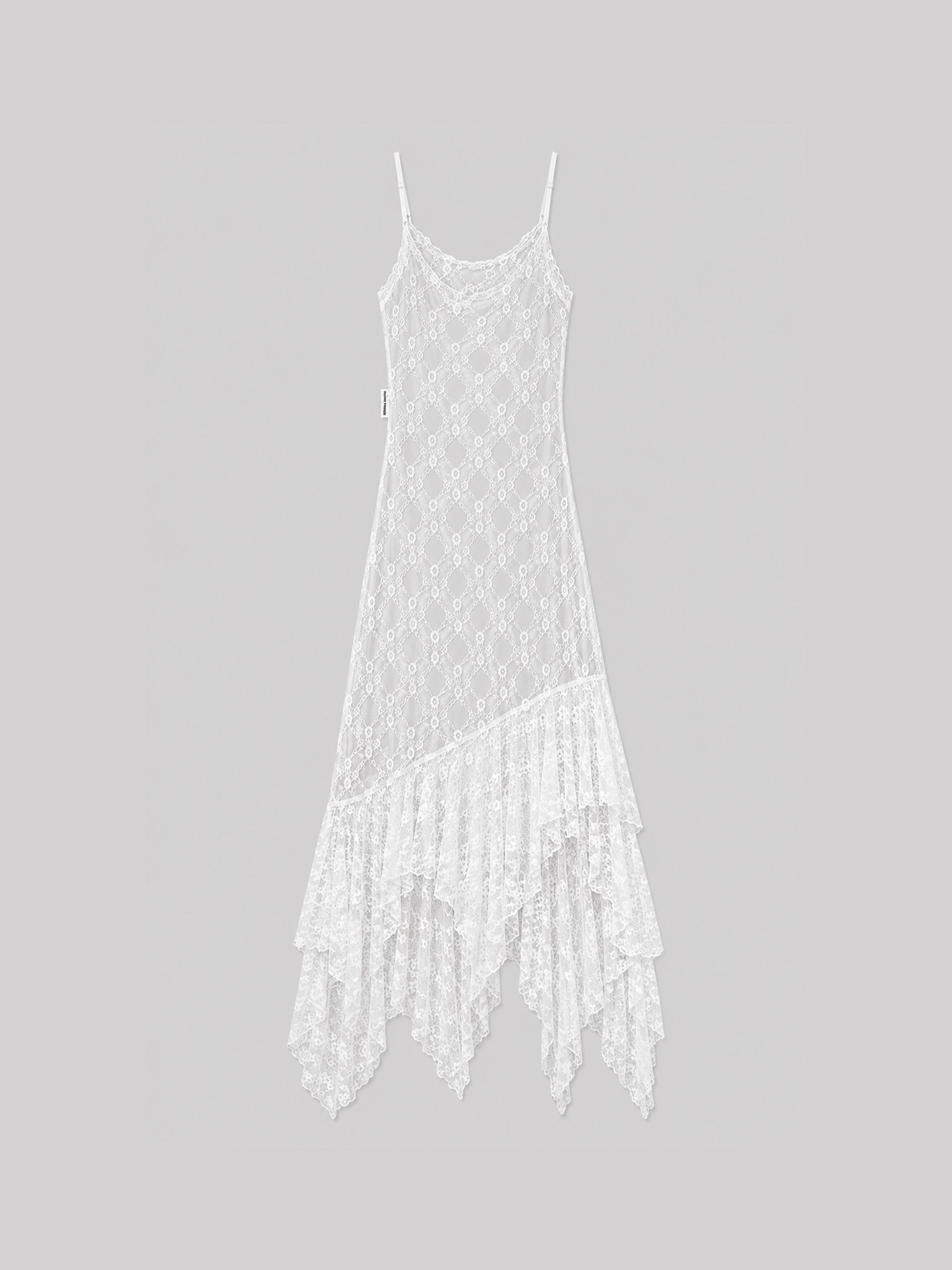 Ester Manas White Floral Lace Easy Dress blanche XS/S