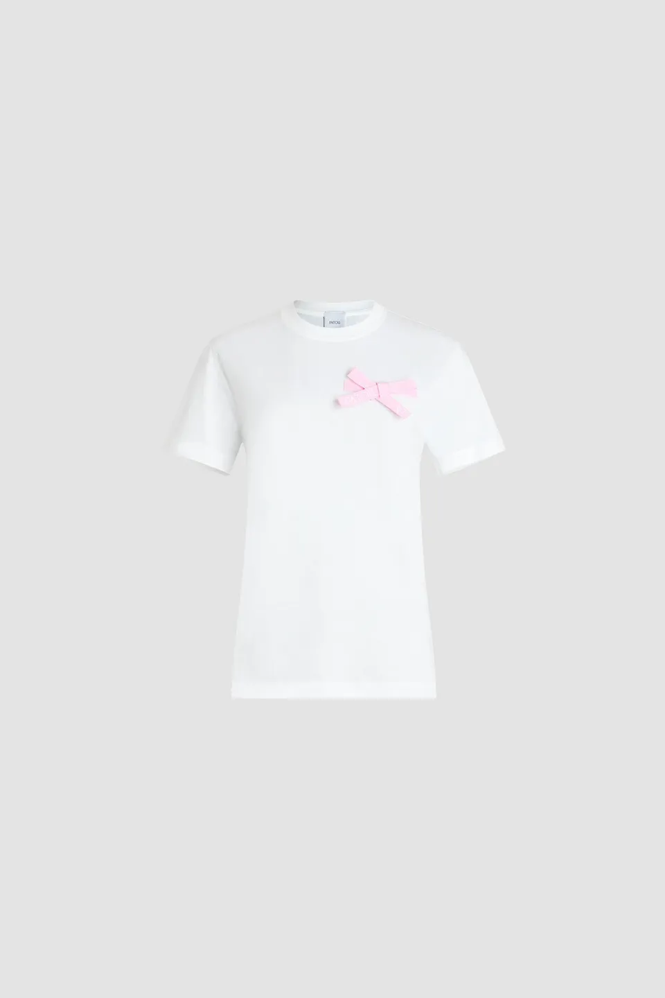 Patou JE185 t-shirt coton blanc noeud rose S