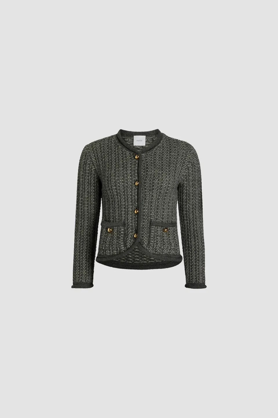 Patou H24KN1968074963A veste alpaga laine grise cintrée