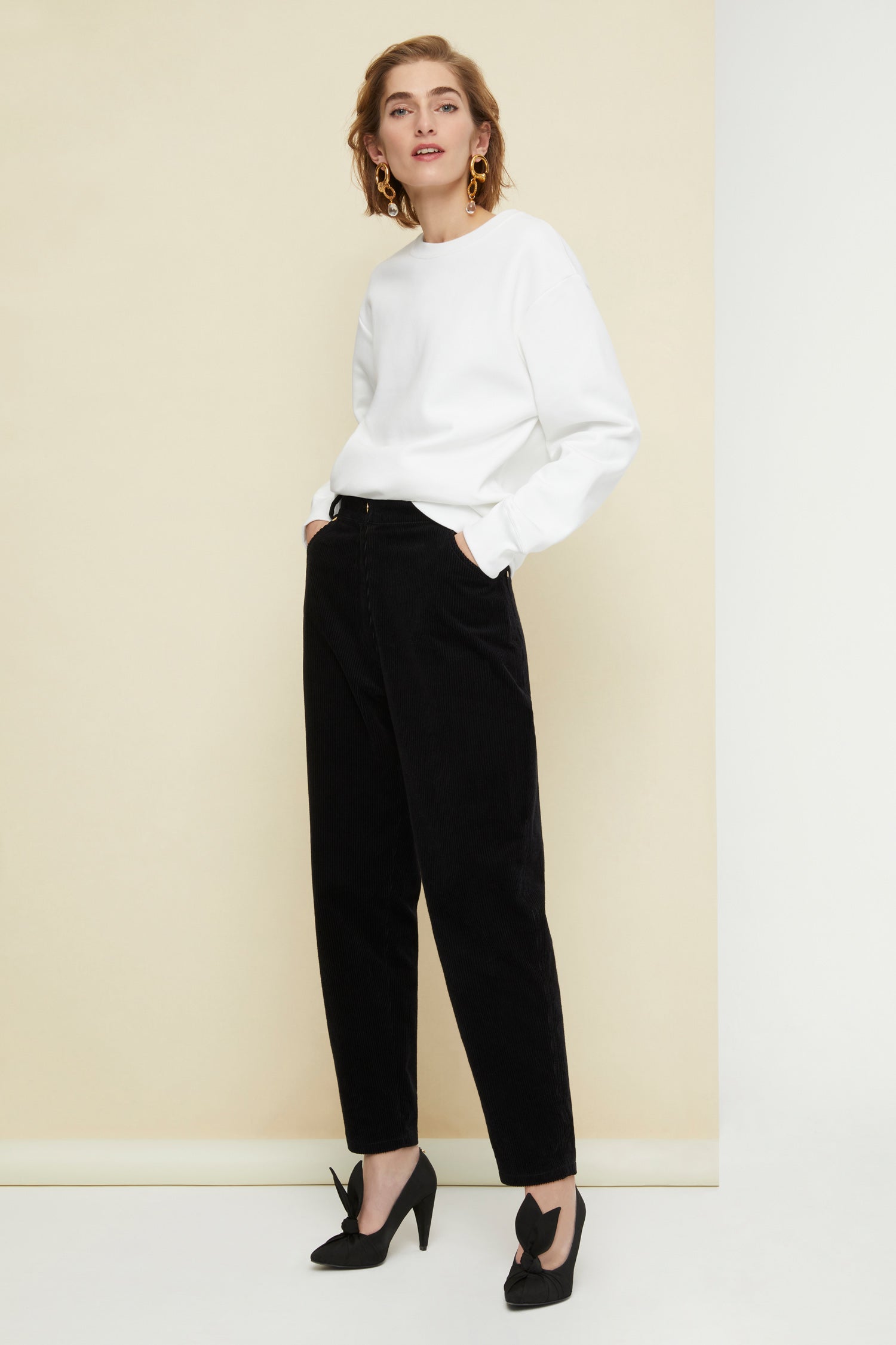 Patou JE018 sweat coton blanc logo dos XS-XL