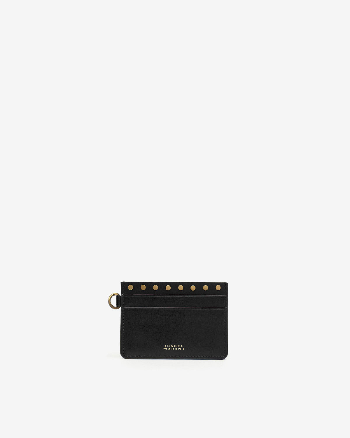 Isabel Marant Oskan porte-cartes cuir noir 10 cm
