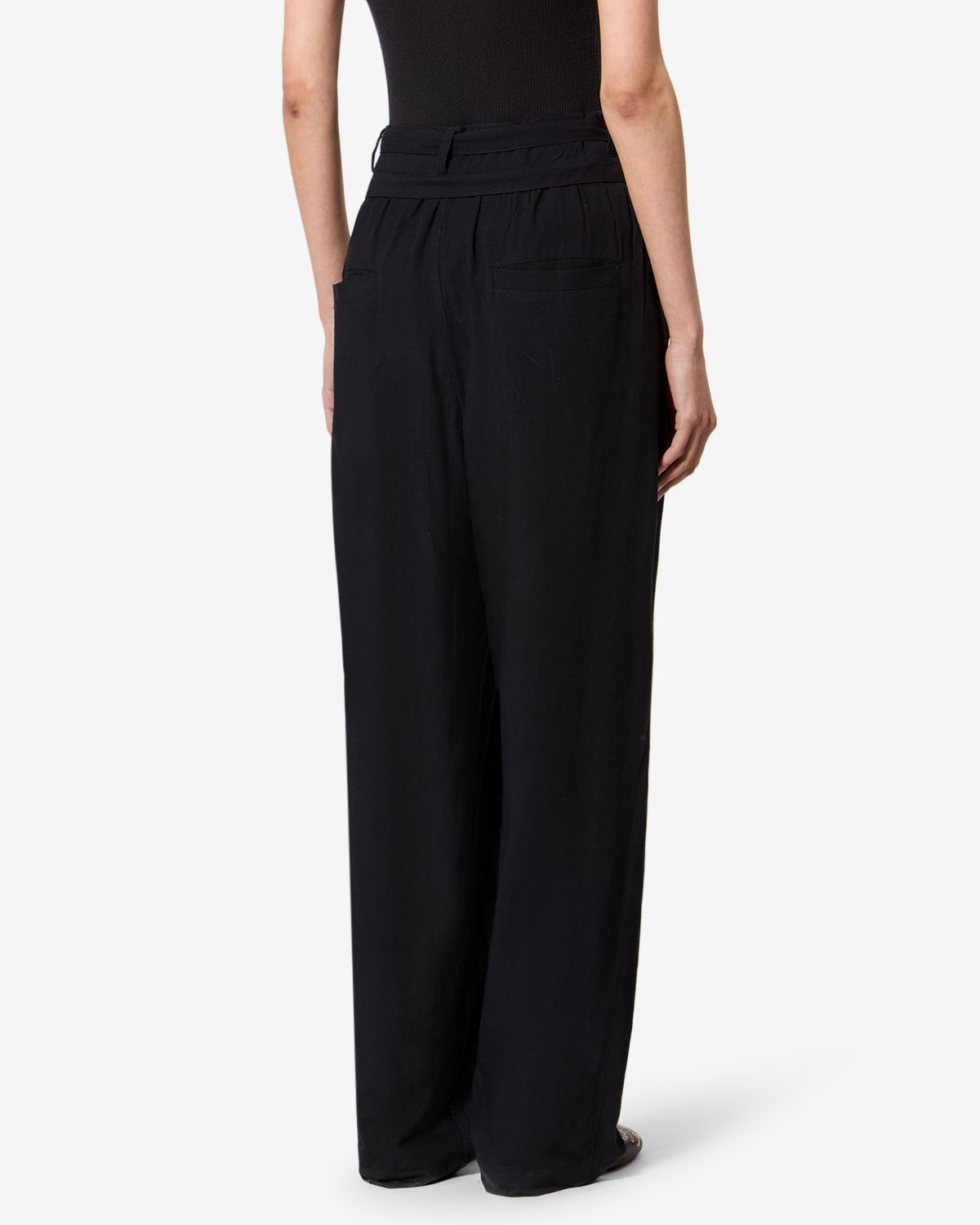Isabel Marant Pantalons Celia pantalon noir lin large