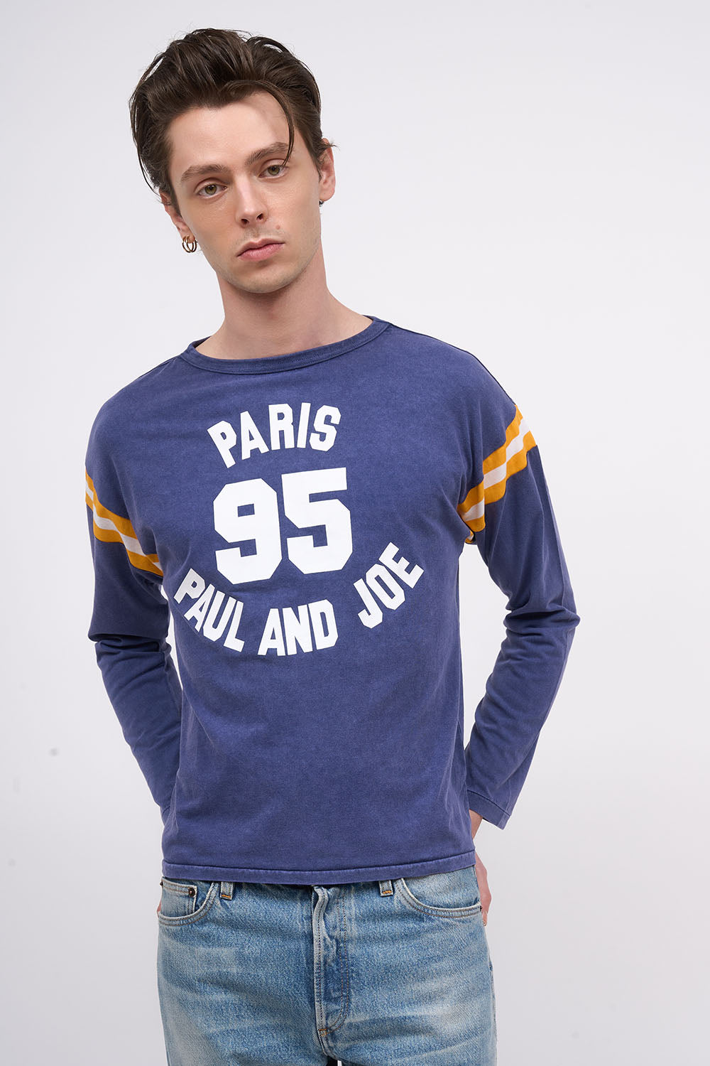 Paul & Joe Baseball t-shirt coton floqué navy S