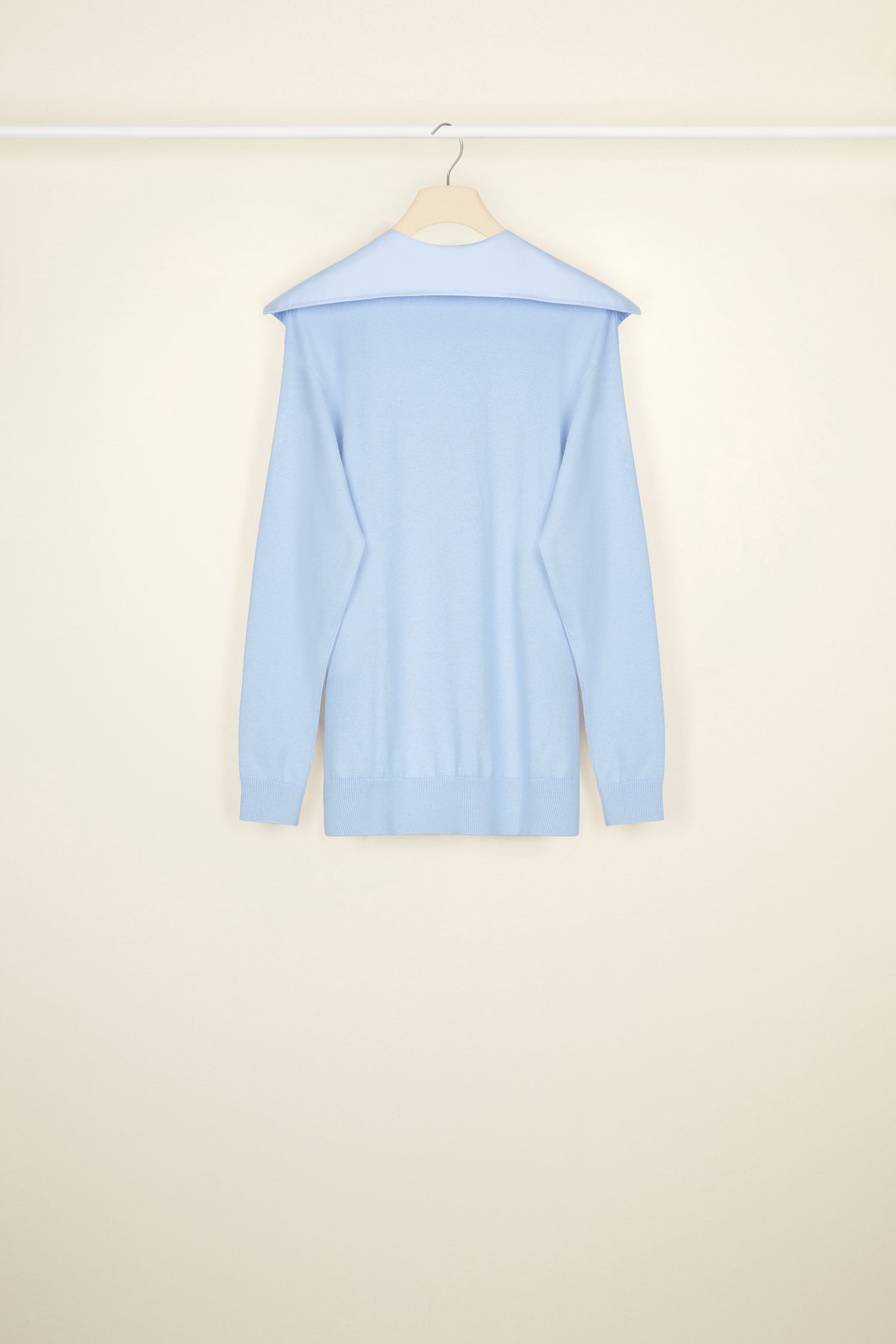 Patou Knitwear KN0718047626B gilet laine recyclée bleu