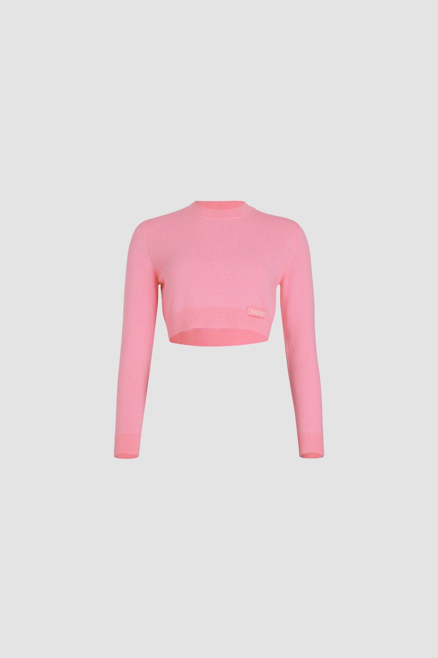 Patou Pull Cropped Laine Cachemire Rosebloom KN220