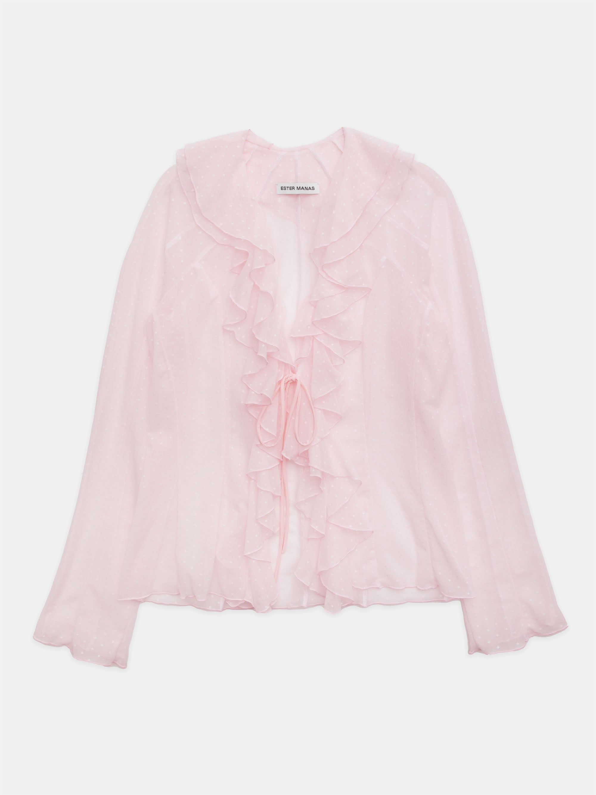 Ester Manas Bolero pois rose mesh à volants